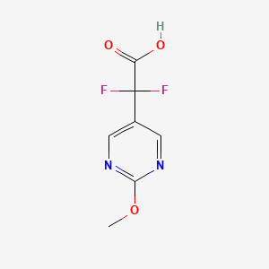 molecular formula C7H6F2N2O3 B15267904 2,2-Difluoro-2-(2-methoxypyrimidin-5-yl)acetic acid 