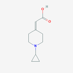 molecular formula C10H15NO2 B15267909 2-(1-Cyclopropylpiperidin-4-ylidene)acetic acid 
