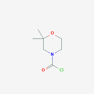 molecular formula C7H12ClNO2 B15267912 2,2-Dimethylmorpholine-4-carbonyl chloride 