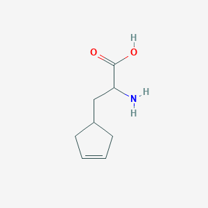 molecular formula C8H13NO2 B15267915 2-Amino-3-(cyclopent-3-en-1-yl)propanoic acid 