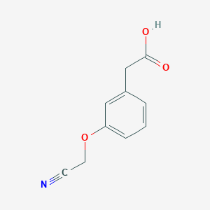 molecular formula C10H9NO3 B1526793 2-[3-(Cyanomethoxy)phenyl]acetic acid CAS No. 1248672-51-6