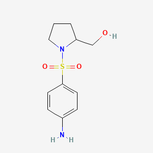 molecular formula C11H16N2O3S B1526796 [1-(4-Aminobenzenesulfonyl)pyrrolidin-2-yl]methanol CAS No. 1306676-63-0