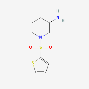 molecular formula C9H14N2O2S2 B15267965 1-(Thiophene-2-sulfonyl)piperidin-3-amine CAS No. 934107-83-2
