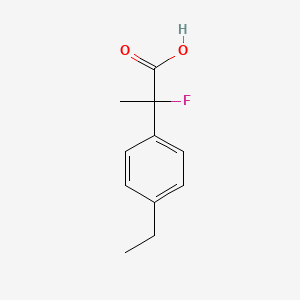 molecular formula C11H13FO2 B15267975 2-(4-Ethylphenyl)-2-fluoropropanoic acid 