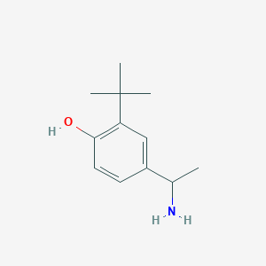 molecular formula C12H19NO B15267982 4-(1-Aminoethyl)-2-tert-butylphenol 