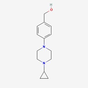 molecular formula C14H20N2O B1526799 [4-(4-环丙基哌嗪-1-基)苯基]甲醇 CAS No. 1303477-83-9