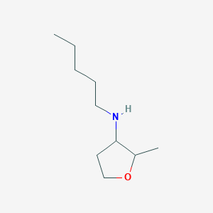 molecular formula C10H21NO B15267990 2-Methyl-N-pentyloxolan-3-amine 
