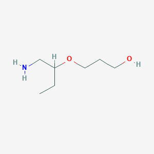 molecular formula C7H17NO2 B15267995 3-[(1-Aminobutan-2-yl)oxy]propan-1-ol 