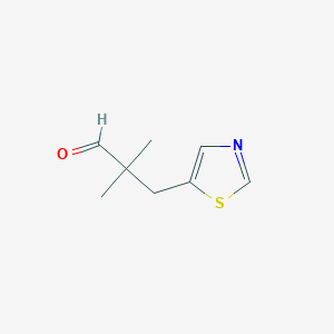 molecular formula C8H11NOS B15268005 2,2-Dimethyl-3-(1,3-thiazol-5-yl)propanal 