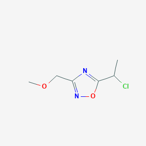 molecular formula C6H9ClN2O2 B1526802 5-(1-Chloroethyl)-3-(methoxymethyl)-1,2,4-oxadiazole CAS No. 1250158-52-1