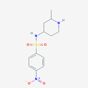 molecular formula C12H17N3O4S B15268024 N-(2-Methylpiperidin-4-yl)-4-nitrobenzene-1-sulfonamide 