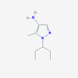 molecular formula C9H17N3 B1526803 5-methyl-1-(pentan-3-yl)-1H-pyrazol-4-amine CAS No. 1248001-30-0
