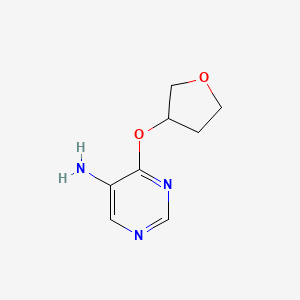 molecular formula C8H11N3O2 B15268030 4-(Oxolan-3-yloxy)pyrimidin-5-amine 