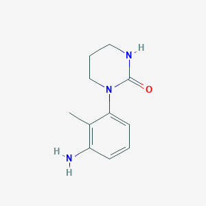 molecular formula C11H15N3O B1526804 1-(3-amino-2-methylphenyl)tetrahydropyrimidin-2(1H)-one CAS No. 1249787-17-4
