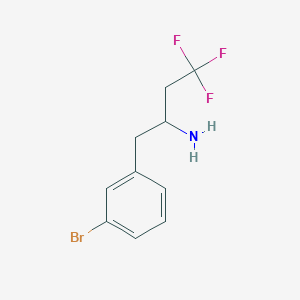 molecular formula C10H11BrF3N B1526806 1-(3-Bromophenyl)-4,4,4-trifluorobutan-2-amine CAS No. 1250792-21-2