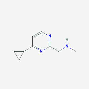 molecular formula C9H13N3 B15268067 [(4-Cyclopropylpyrimidin-2-yl)methyl](methyl)amine 