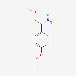 molecular formula C11H17NO2 B15268076 (1R)-1-(4-Ethoxyphenyl)-2-methoxyethan-1-amine 