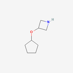 molecular formula C8H15NO B15268126 3-(Cyclopentyloxy)azetidine 