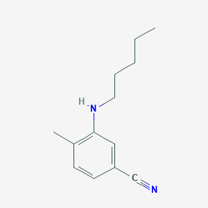 molecular formula C13H18N2 B15268145 4-Methyl-3-(pentylamino)benzonitrile 