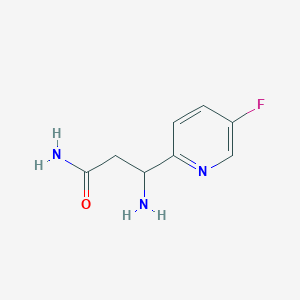 molecular formula C8H10FN3O B15268148 3-Amino-3-(5-fluoropyridin-2-yl)propanamide 
