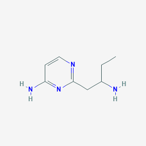 molecular formula C8H14N4 B15268155 2-(2-Aminobutyl)pyrimidin-4-amine 