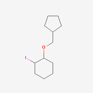 molecular formula C12H21IO B15268167 1-(Cyclopentylmethoxy)-2-iodocyclohexane 