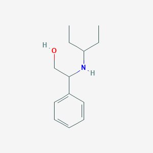 molecular formula C13H21NO B15268175 2-[(Pentan-3-yl)amino]-2-phenylethan-1-ol 