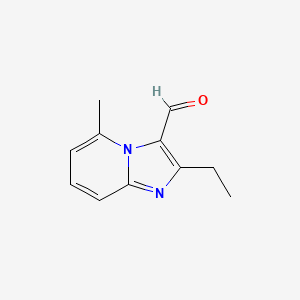 molecular formula C11H12N2O B15268188 2-Ethyl-5-methylimidazo[1,2-a]pyridine-3-carbaldehyde 