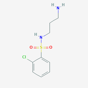 molecular formula C9H13ClN2O2S B15268205 N-(3-Aminopropyl)-2-chlorobenzene-1-sulfonamide 