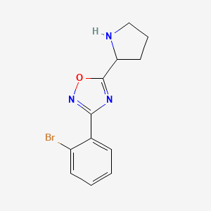molecular formula C12H12BrN3O B1526824 3-(2-Bromophenyl)-5-(pyrrolidin-2-yl)-1,2,4-oxadiazole CAS No. 1285394-07-1