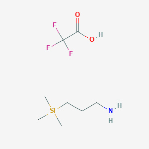 molecular formula C8H18F3NO2Si B15268245 (3-Aminopropyl)trimethylsilane,trifluoroaceticacid 