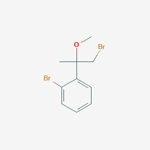 molecular formula C10H12Br2O B15268248 1-Bromo-2-(1-bromo-2-methoxypropan-2-yl)benzene 