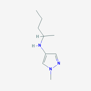 molecular formula C9H17N3 B15268279 1-methyl-N-(pentan-2-yl)-1H-pyrazol-4-amine 