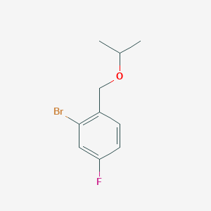 molecular formula C10H12BrFO B1526828 2-Bromo-4-fluoro-1-(isopropoxymethyl)benzene CAS No. 1250499-47-8