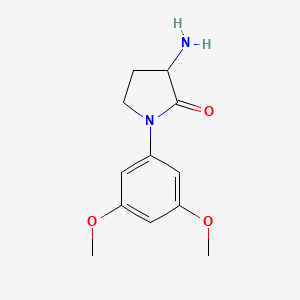 molecular formula C12H16N2O3 B1526829 3-氨基-1-(3,5-二甲氧基苯基)吡咯烷-2-酮 CAS No. 1270657-25-4