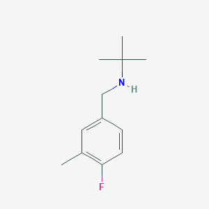 molecular formula C12H18FN B15268300 Tert-butyl[(4-fluoro-3-methylphenyl)methyl]amine 