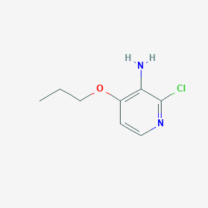 molecular formula C8H11ClN2O B15268309 2-Chloro-4-propoxypyridin-3-amine 
