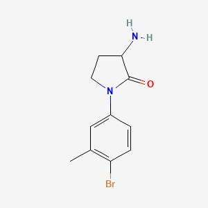molecular formula C11H13BrN2O B1526831 3-Amino-1-(4-bromo-3-methylphenyl)pyrrolidin-2-one CAS No. 1248263-70-8