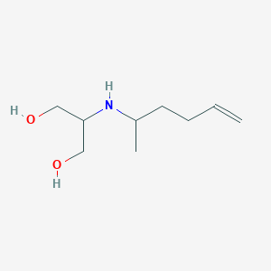 molecular formula C9H19NO2 B15268316 2-[(Hex-5-en-2-yl)amino]propane-1,3-diol 