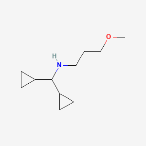 molecular formula C11H21NO B15268345 (Dicyclopropylmethyl)(3-methoxypropyl)amine 