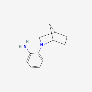 molecular formula C12H16N2 B1526835 2-{2-氮杂双环[2.2.1]庚烷-2-基}苯胺 CAS No. 1250695-37-4