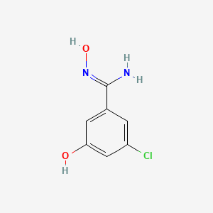 molecular formula C7H7ClN2O2 B15268358 3-Chloro-N',5-dihydroxybenzene-1-carboximidamide 