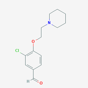 B1526837 3-Chloro-4-[2-(piperidin-1-yl)ethoxy]benzaldehyde CAS No. 1285582-24-2
