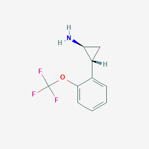 molecular formula C10H10F3NO B15268375 (1S,2R)-2-[2-(Trifluoromethoxy)phenyl]cyclopropan-1-amine 