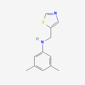molecular formula C12H14N2S B15268377 3,5-dimethyl-N-(1,3-thiazol-5-ylmethyl)aniline 