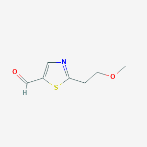molecular formula C7H9NO2S B1526838 2-(2-Methoxyethyl)-1,3-thiazole-5-carbaldehyde CAS No. 1250342-63-2