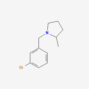 B1526839 1-[(3-Bromophenyl)methyl]-2-methylpyrrolidine CAS No. 1248298-37-4