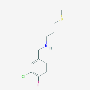molecular formula C11H15ClFNS B15268429 [(3-Chloro-4-fluorophenyl)methyl][3-(methylsulfanyl)propyl]amine 
