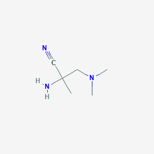 molecular formula C6H13N3 B1526843 2-Amino-3-(dimethylamino)-2-methylpropanenitrile CAS No. 1248160-72-6