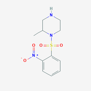 molecular formula C11H15N3O4S B15268457 2-Methyl-1-(2-nitrobenzenesulfonyl)piperazine 